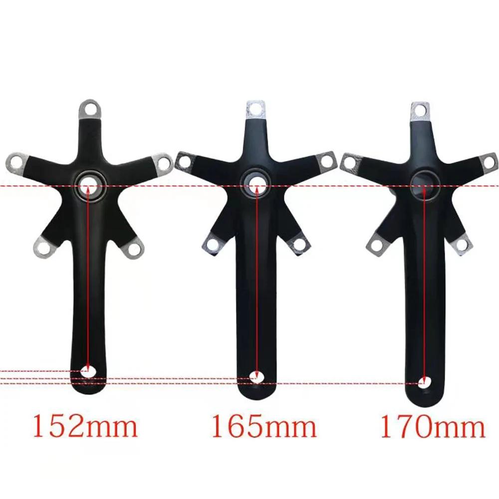 152mm 165mm 170mm 130BCD pédalier de vélo creux intégré simple vitesse 5 clous pliant vélo de route 