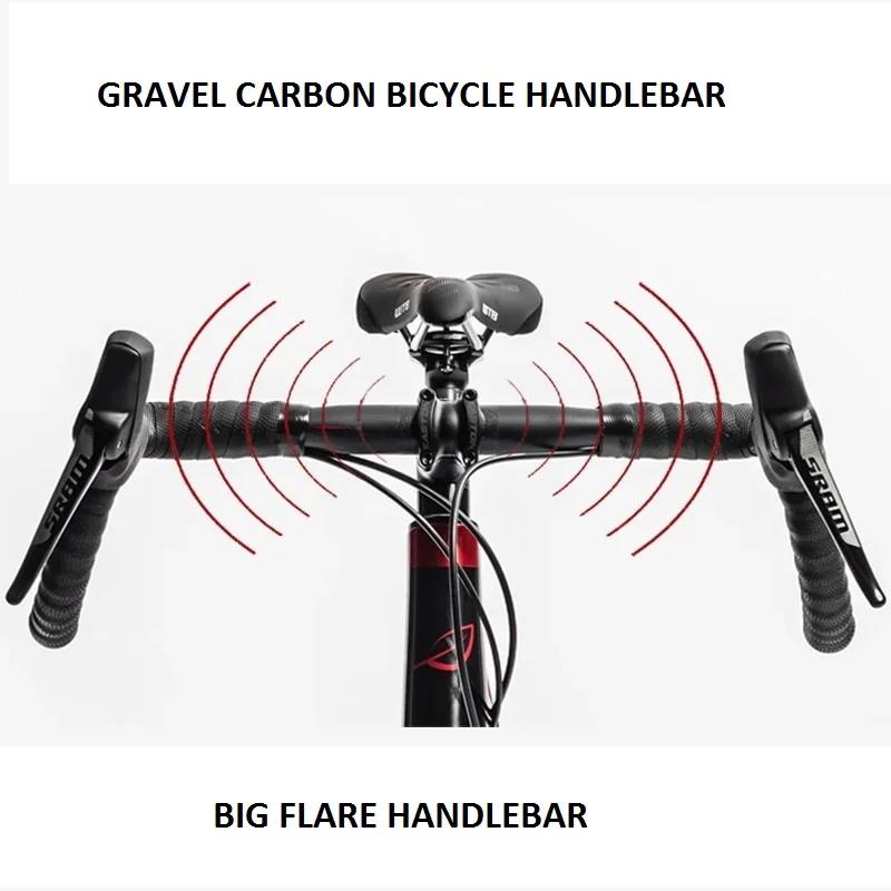 Nouveau Guidon de Vélo en Carbone pour Gravel 2026 – Grand Guidon Évasé pour Vélo de Cross-Country e