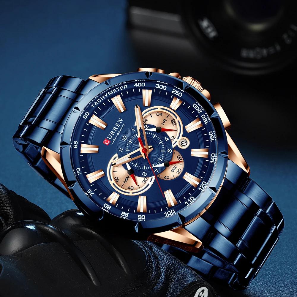 Relogio Masculino CURREN hommes d'affaires montre de luxe marque en acier inoxydable montre-bracelet