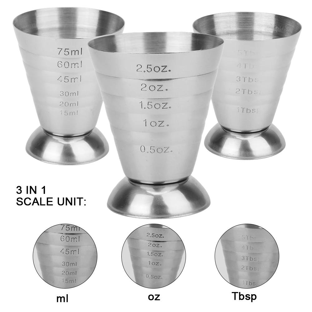 Accessoires pour boissons mixtes, tasse à mesurer, Shaker à Cocktail, Jigger, outils pour Cocktail, 