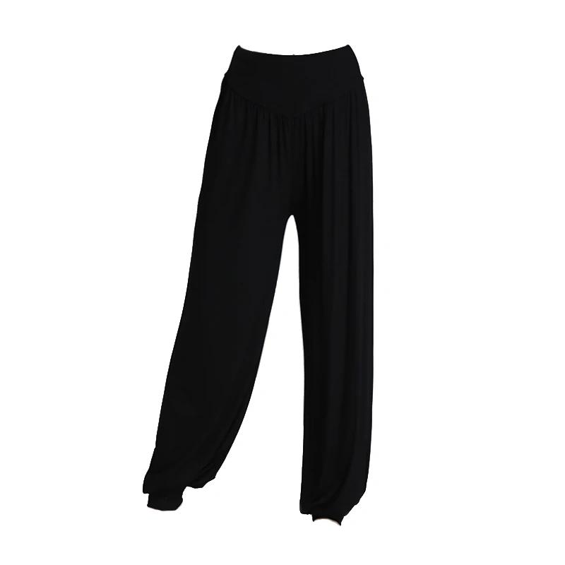 Pantalons de danse femme pieds amples justaucorps jambes larges yoga latin maison modal