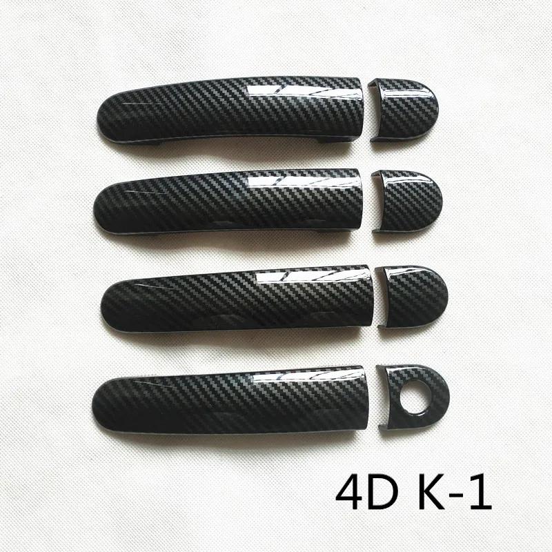 Couvercle de Poignée de Porte en Plastique Chromé et Fibre de Carbone, Garniture Adaptée à Volkswage