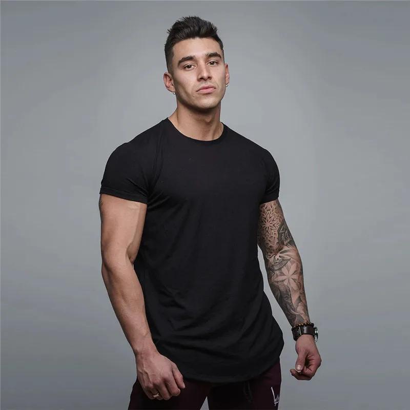 Nouveaux hommes T-shirt à manches courtes à séchage rapide T-shirt de course homme fitness entraînem