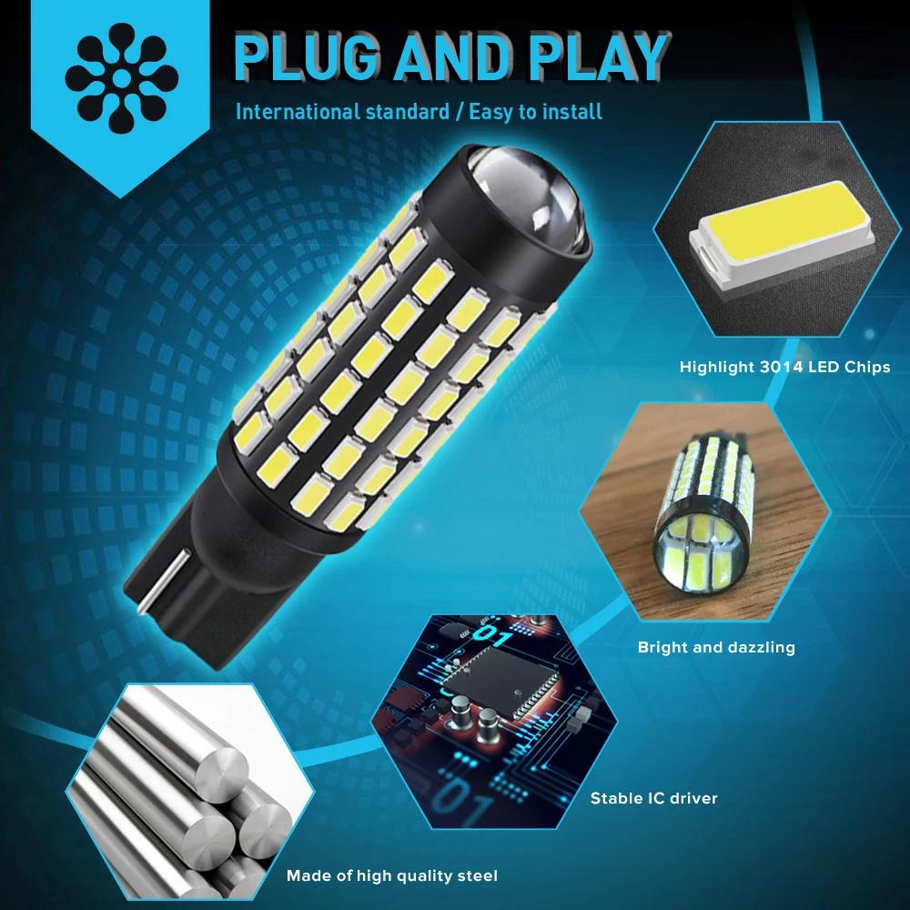 2x haute puissance T10 194 920 912 921 168 LED Canbus extrême lumineux 78 SMD 3014 puce ampoules voi