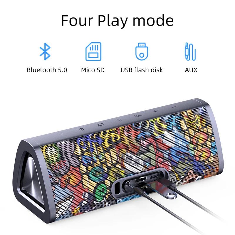 MANZA-Haut-parleur Bluetooth 360 A10 + Portable, Son Stéréo à 5.0 °, 20W, Étanche IPX7, Sans Fil, Au