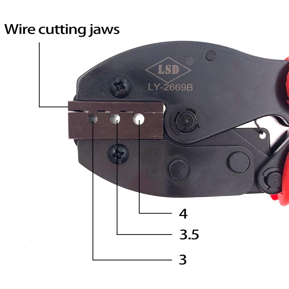 Outil de sertissage d'extrémité de lacet de connexion de gaine métallique LY-2669B, pince à sertir à