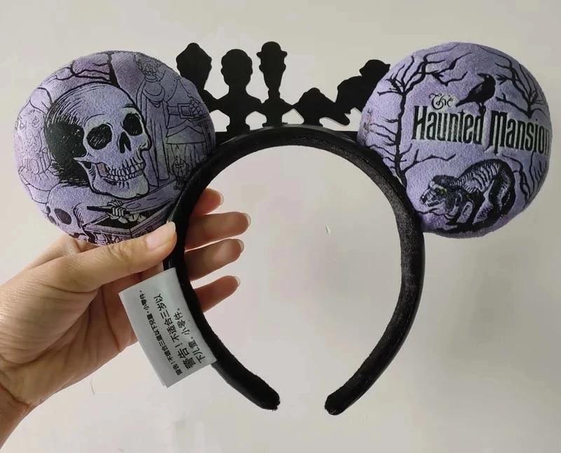 Disney Parks-Costume d'Halloween avec oreilles de Minnie, bande de sauna, manoir hanté, cimetière, n