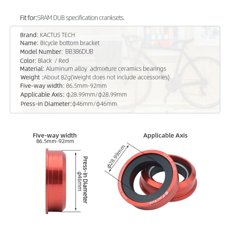 Roulement céramique 28.99mm pour SRAM-DUB BB386-DUB - Pièce pédalier vélo sans manchon PF46DUB