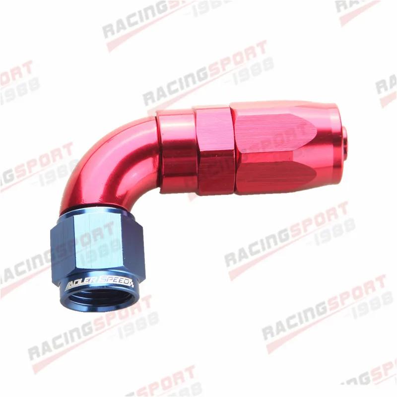 Raccord pivotant en aluminium à 45/90 degrés AN4 AN6 AN8 AN10 AN12 à débit maximal pour extrémité de