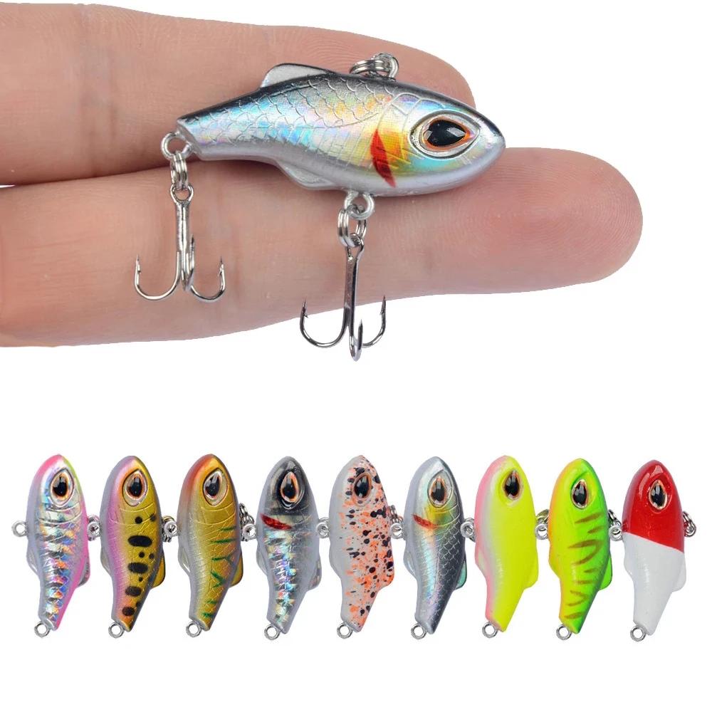 Leurre de pêche à la manivelle, mini wobblers durs, appâts vibrants, leurre de pêche en mer, hiver, 