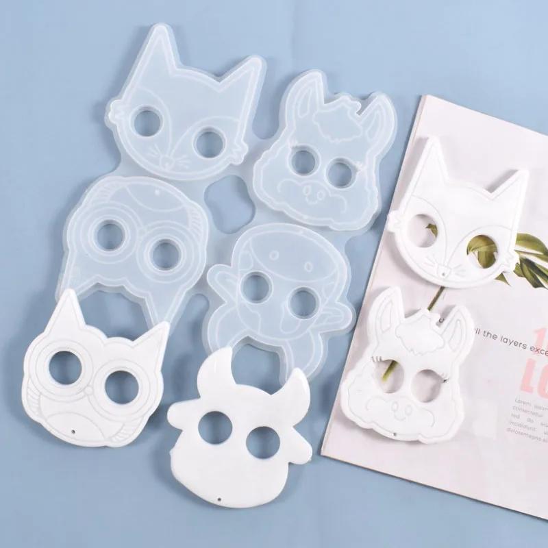 Moule en Silicone Transparent en résine, artisanat décoratif, bricolage, hibou de noël, chat, penden