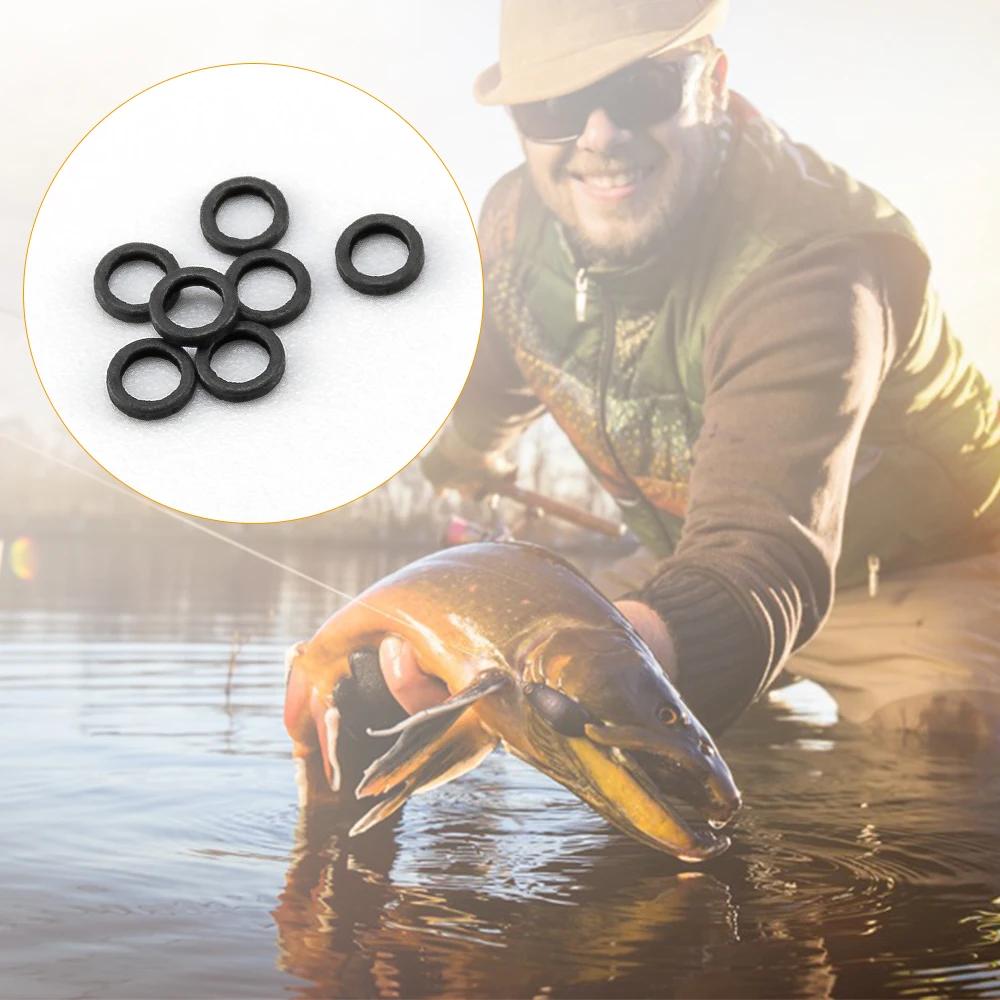 50pcs anneau de tippet de pêche à la mouche 2/2.5mm solide en acier inoxydable nymphe humide sec cha