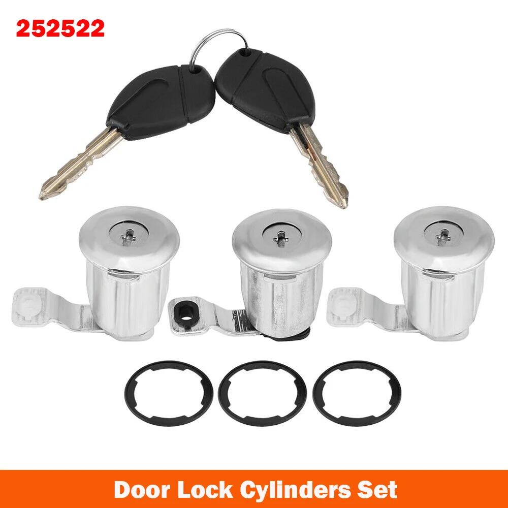 Jeu de cylindres de serrure de porte à baril 9170G3 252522, avec 2 clés, pour Peugeot et citroën Par