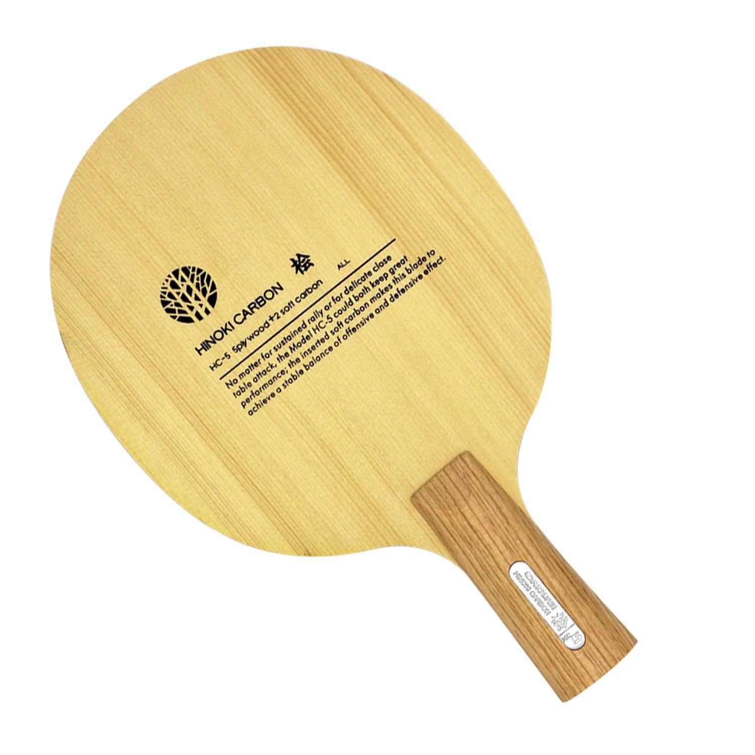 Sanwei HC.5S HC-5S HC 5S HC5S HINOpastel Lame de Tennis de Table en Carbone Souple pour Raquette de 