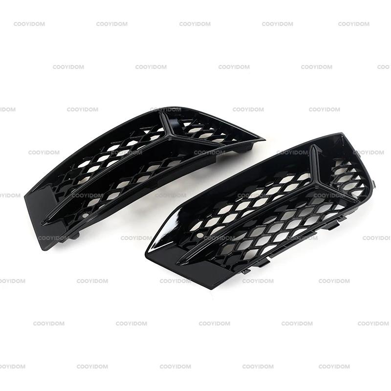 Cadre de phare antibrouillard en nid d'abeille, grille creuse sous le filet, noir brillant, accessoi