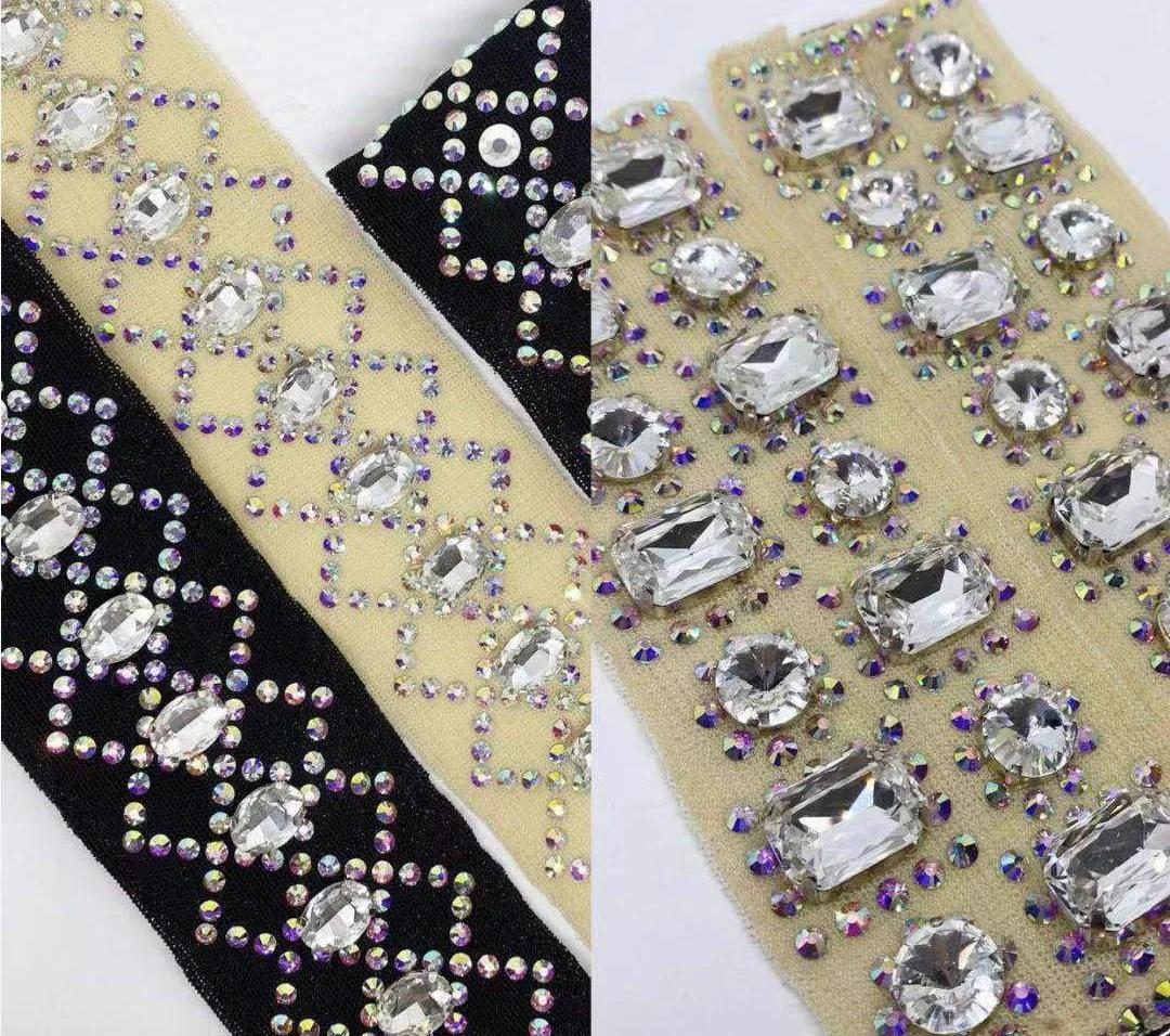 Toutes les tailles 24 couleurs Navette cristal verre Flatback coudre sur strass pierres montees arge