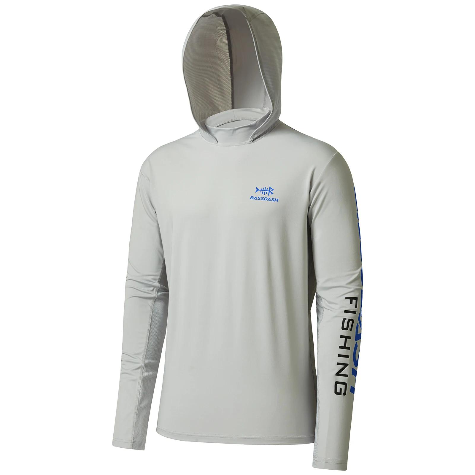 Bassdash – chemises de pêche à capuche UPF pour hommes, à manches longues, vêtements d'extérieur mul