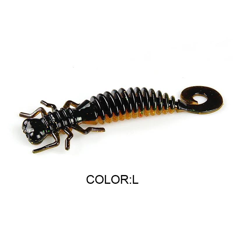 2019 larve leurres souples leurres artificiels pêche ver Silicone bar brochet vairon Swimbait gabari