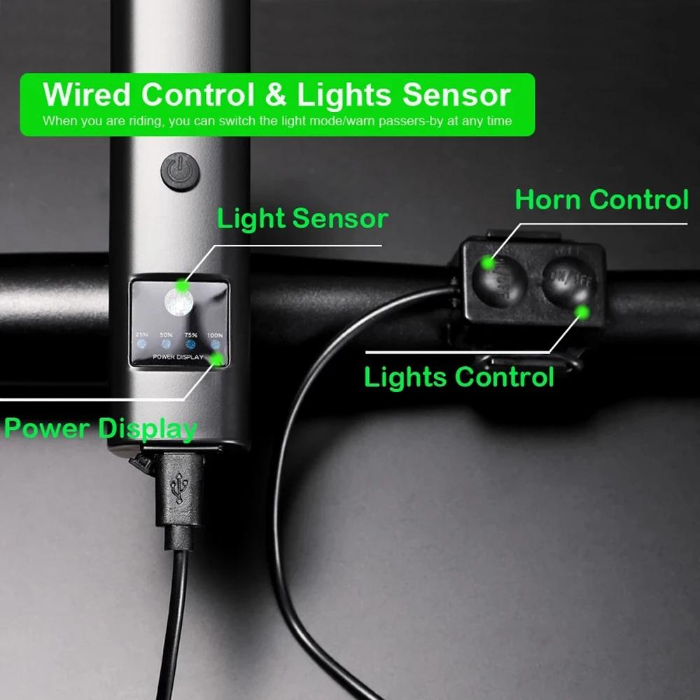 NEWBOLER vélo lumière étanche à la pluie USB Rechargeable LED 2000mAh vtt avant lampe phare cyclisme