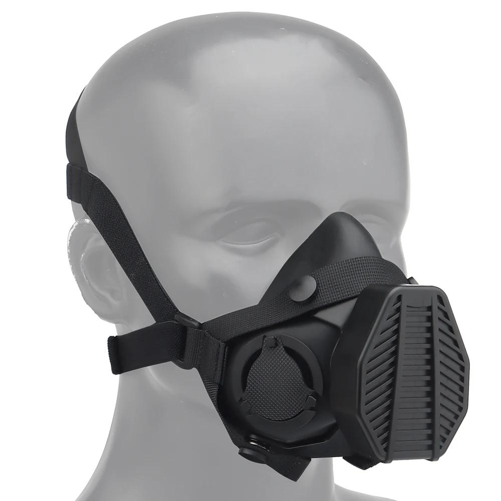 SOTR-Demi-Masque de Résubdivision avec Filtre Anti-Poussière et Micro, Accessoires de Tir et de html