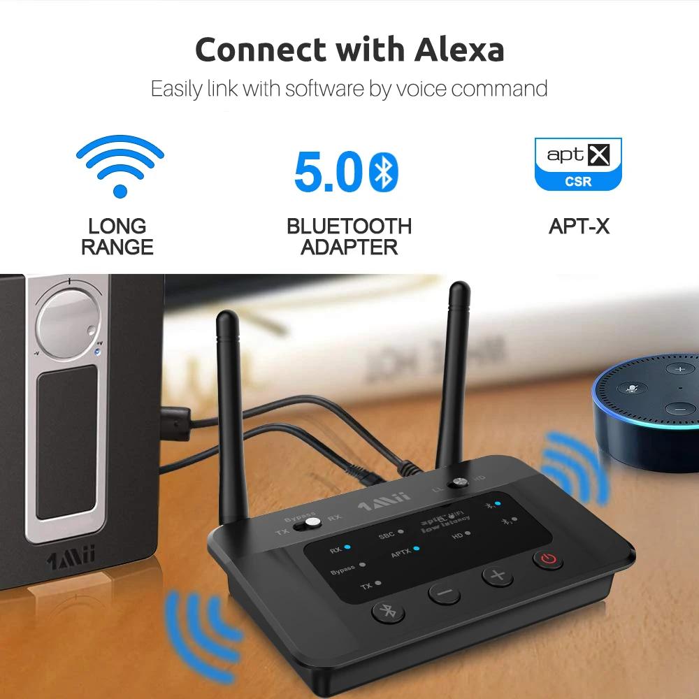 Transmetteur récepteur Bluetooth sans fil 1ata i B03, aptX LL HD Audio optique 3.5mm 2RCA 3 en 1, ad