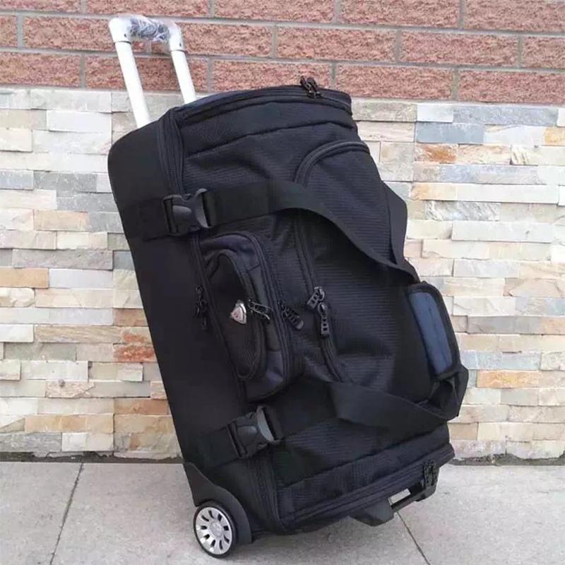 Sac à dos de football de grande capacité pour hommes et femmes, bagage à roulettes, sac de voyage, v