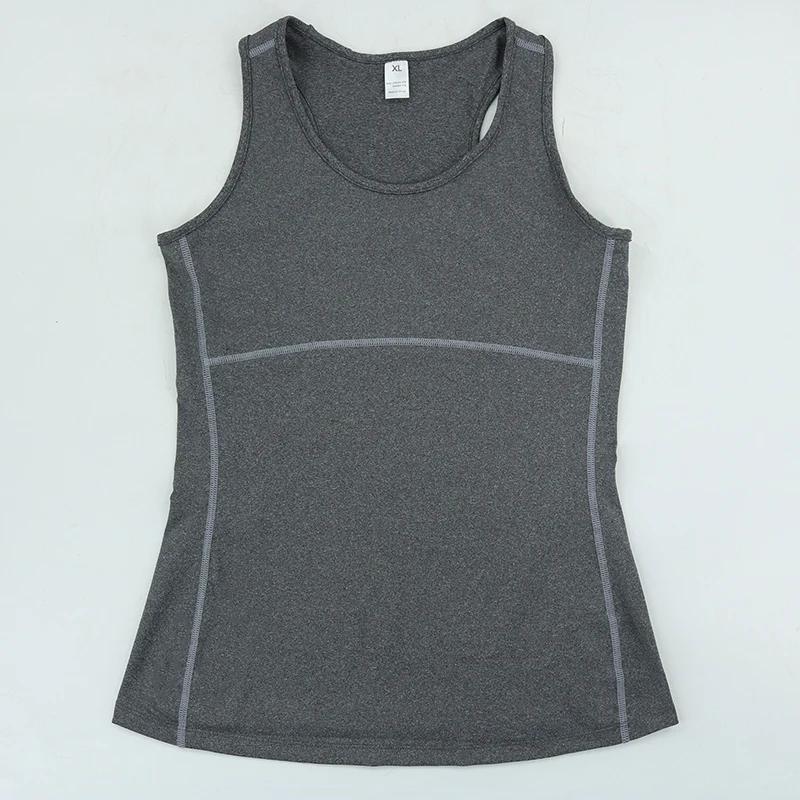 Nouveaux hauts de Yoga femmes Sexy vêtements de sport gilet Fitness serré femme vêtements sans manch