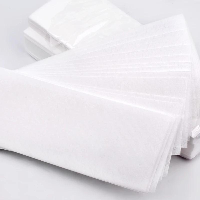 100 pièces épilation non tissé corps tissu cheveux enlever cire rouleaux de papier haute qualité épi