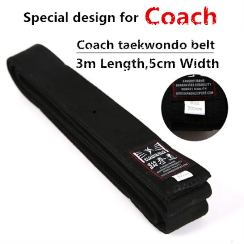 Ceinture de Taekwondo noire TKD, largeur 4cm, entraîneur professionnel, niveau divisa, Arts martiaux