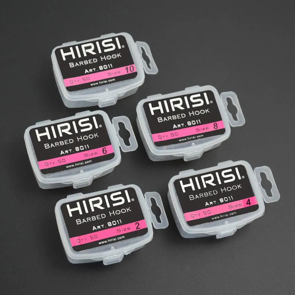 Hirisi 50pcs Hameçons barbelés en acier inoxydable revêtement à haute teneur en carbone crochets de