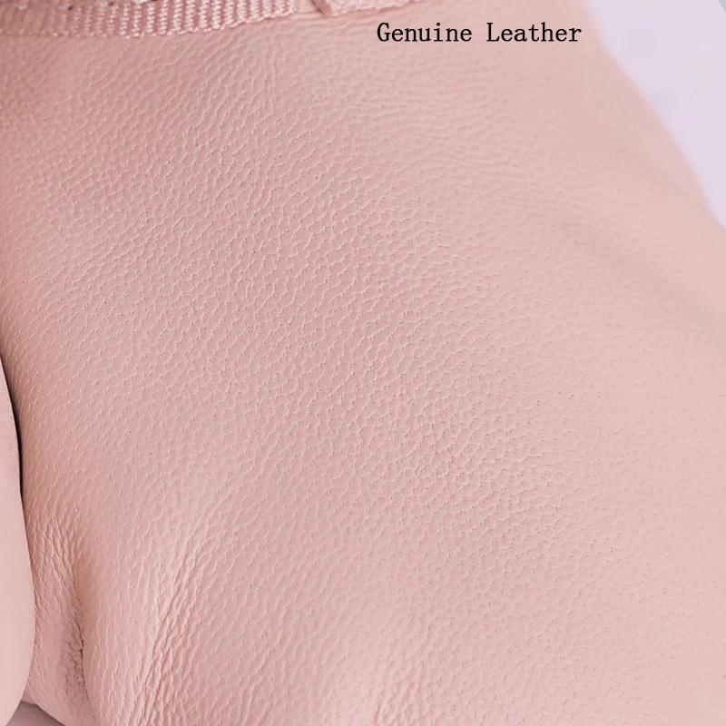 Chaussures de Ballet en cuir véritable, pantoufles de danse, chaussures de gymnastique pour femmes e
