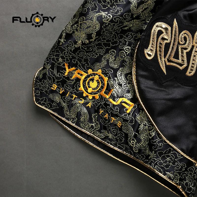 Short de combat imprimé fluoré, short de boxe, patchs brodés, short Muay Thai