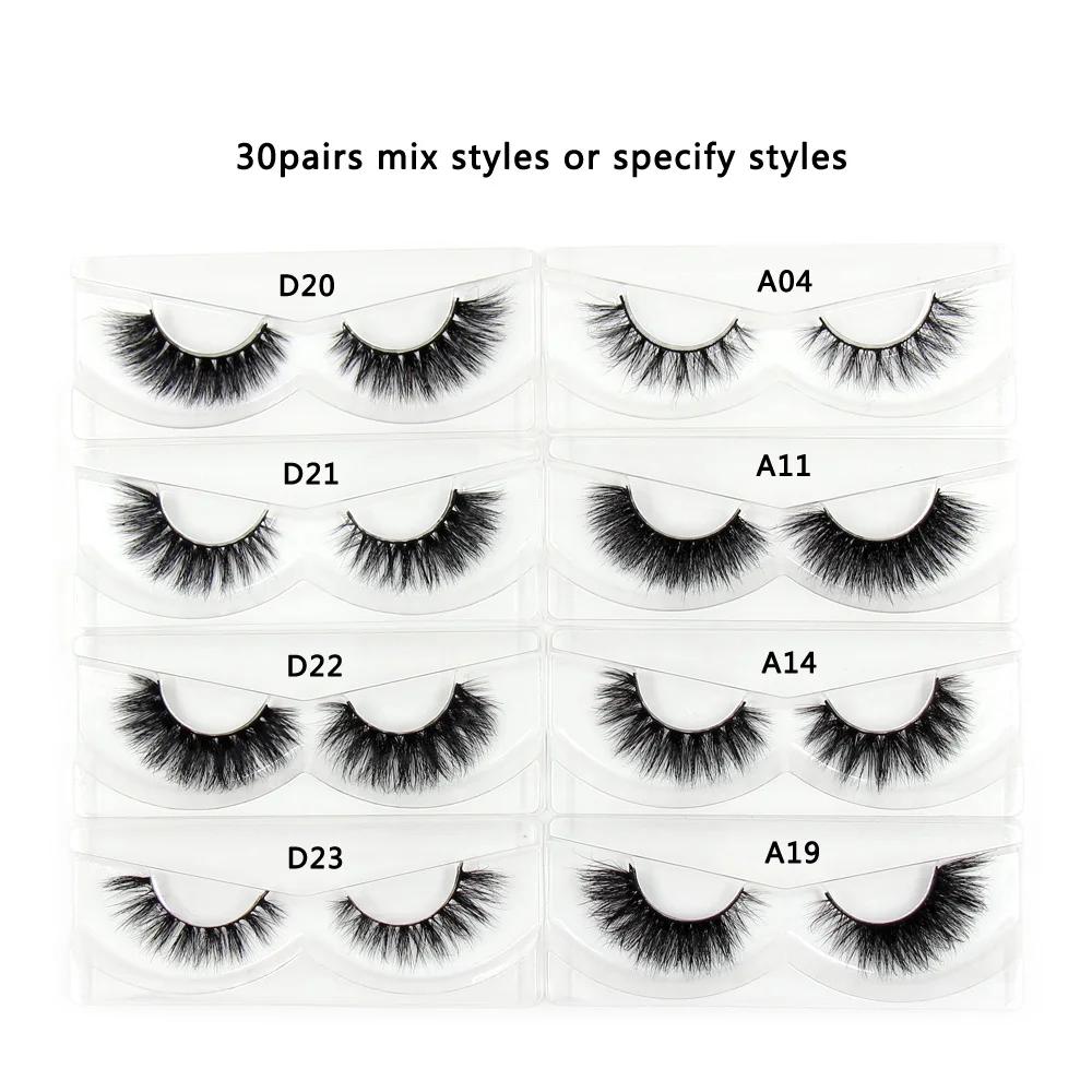 Faux cils de vison 3D avec escalade, faits à la main, bande complète, maquillage, moelleux, sans boî