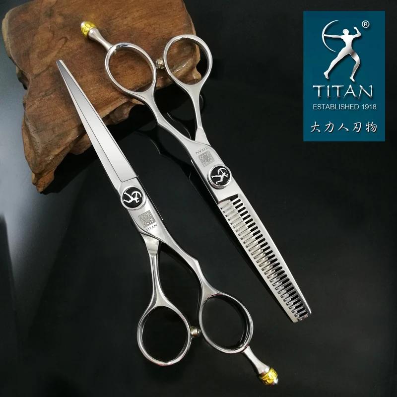 Titan ciseaux à cheveux professionnels 5.5 pouces 6.0 pouces ciseaux de coiffeur coupe ciseaux aminc
