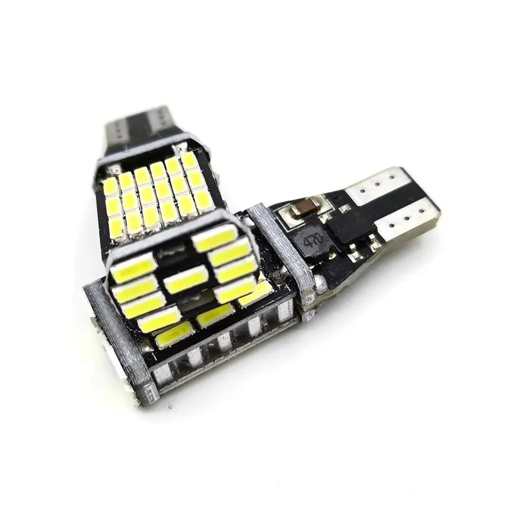 Ampoule LED pour voiture T15 W16W 4014 45SMD W5W, 10 pièces, feu de signalisation LED Super lumineux