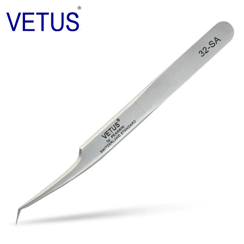 VETUS Original 32-SA pince à épiler hyperfine haute précision Non magnétique Anti-acide pinces cils 