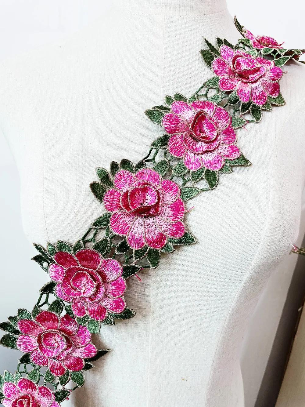 Promotion Tissu brodé africain nigérian à fleurs, dentelle appliquée pour artisanat DIY et vêtements
