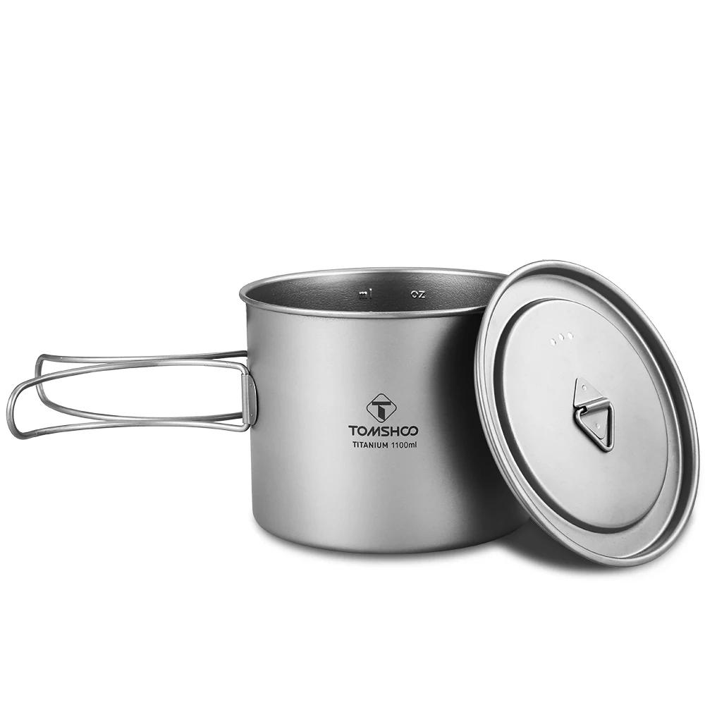 Tomshoo-Tasse en titane pour camping en plein air, tasse à eau de pique-nique, ustensiles de cuisine