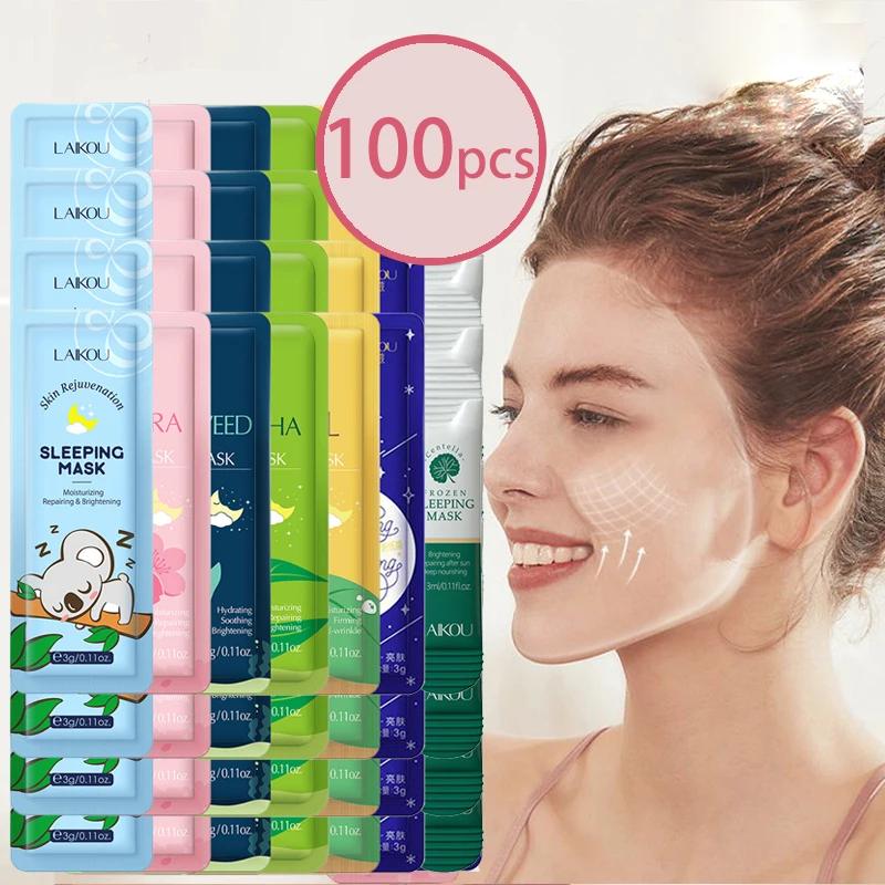 100 pièces LAIKOU masque de sommeil hydratant Sakura escargot algues Centella masque facial tendre e