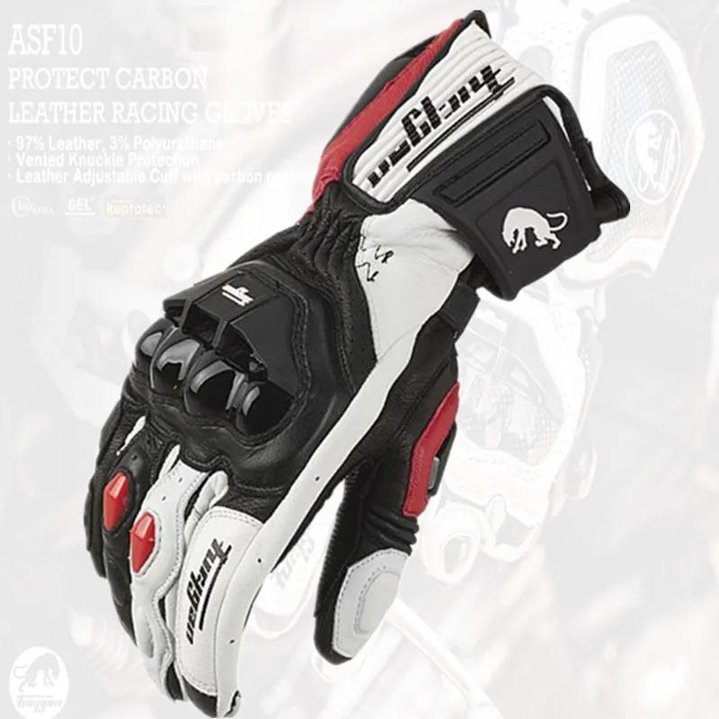 Gants de moto coupe-vent en cuir pour hommes, mitaines de motocross, protection de sécurité, écran t