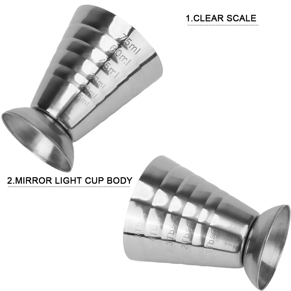 Accessoires pour boissons mixtes, tasse à mesurer, Shaker à Cocktail, Jigger, outils pour Cocktail, 