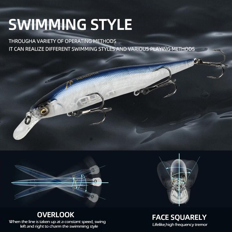 MEREDITH ITO SHINER-115SP système de poids en tungstène leurres de pêche supérieurs vairon Wobbler q