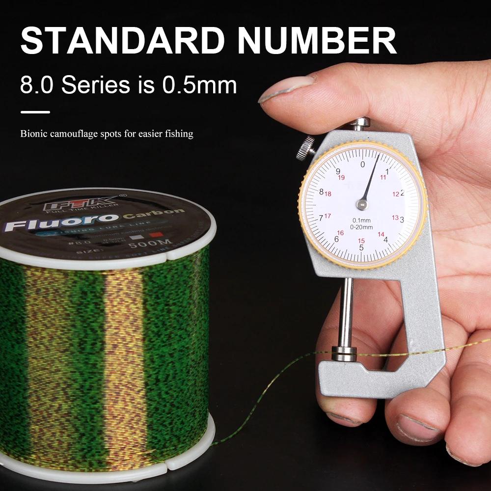 FTK 300/500m ligne de pêche Invisible ligne de revêtement en fluorocarbone moucheté 0.20mm-0.50mm 4.