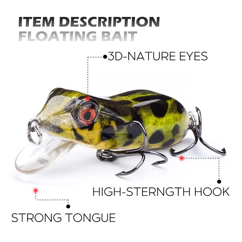 Agoie 63mm/10g leurres de pêche grenouille bionique Topwater poisson dur Wobbler pêche artificielle 