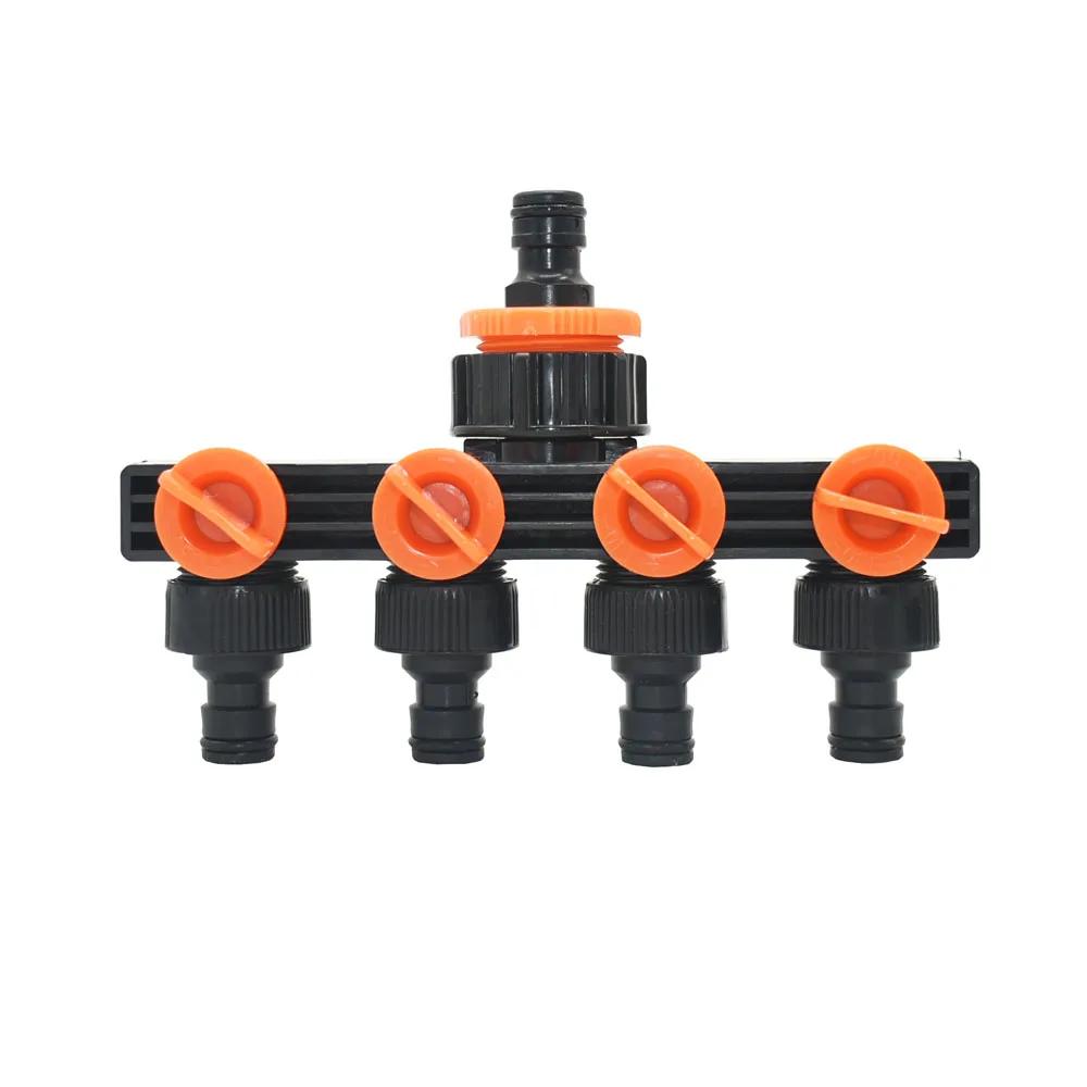 Séparateur d'eau du robinet de jardin à 4 voies, Irrigation goutte à goutte, tuyau d'eau, vanne d'ir
