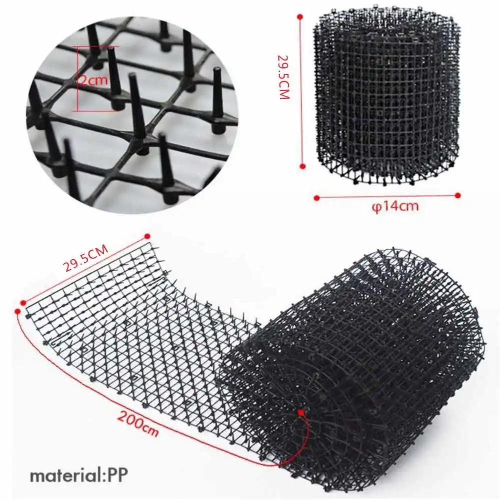 Tapis anti-chats et chiens noir/blanc pour jardin, avec picots dissuasifs, bande anti-crevaison, fou