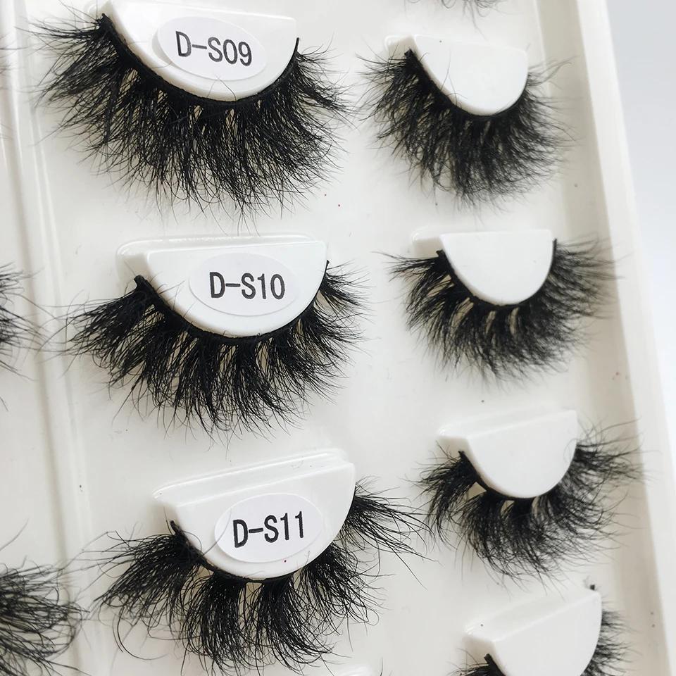 RED SIREN – Faux-cils en vison véritable, 5/10/50 paires, poils naturels, courts et clairsemés, en v