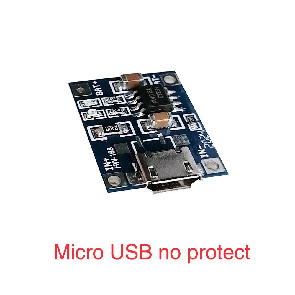 5 pièces type-c/Micro/Mini USB 5V 1A 18650 TP4056 Module de chargeur de batterie au Lithium carte de