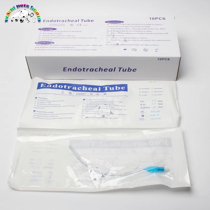 Tube trachéal tube endotrachéal vétérinaire avec manchette fournitures vétérinaires stériles jetable