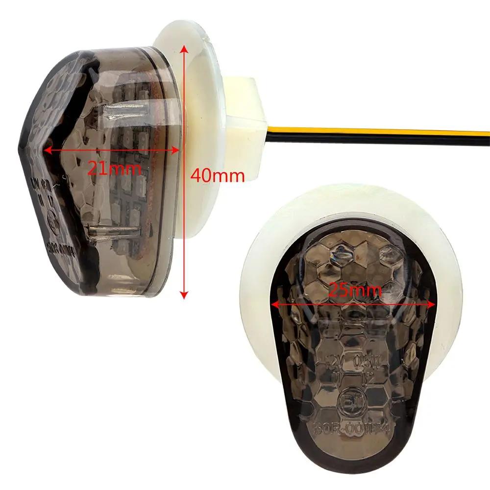 Feux de freinage LED pour motos, 12V, 2 pièces, clignotants, feux arrière, accessoires de moto pour 